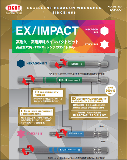 （株）エイト　トーションビット新発売