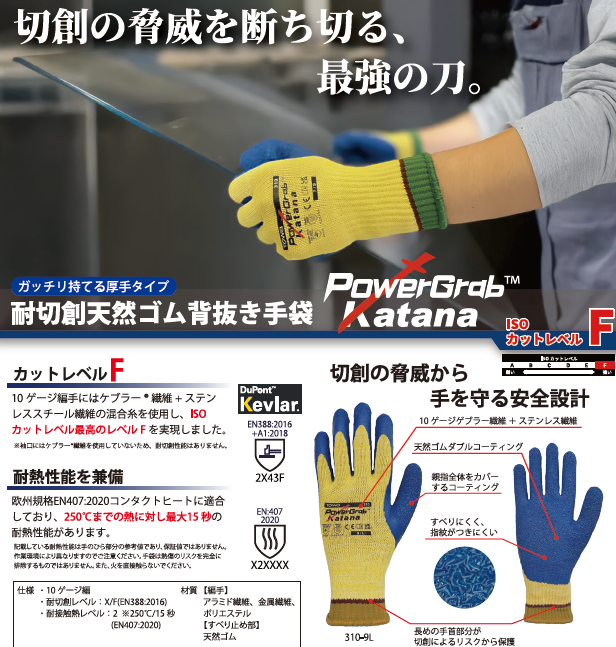 東和コーポレーション　耐切創手袋「パワーグラブ　カタナ」