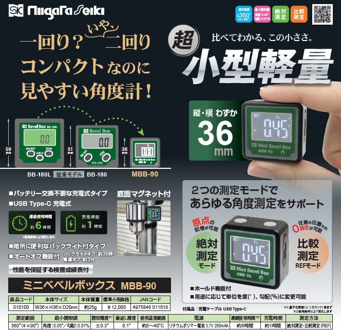 新潟精機（株）　ミニベベルボックス　MBB-90