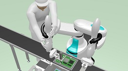 duAroの特長、ロボットを使用したことが無い方でも直感的にロボットの教示や操作ができている画像