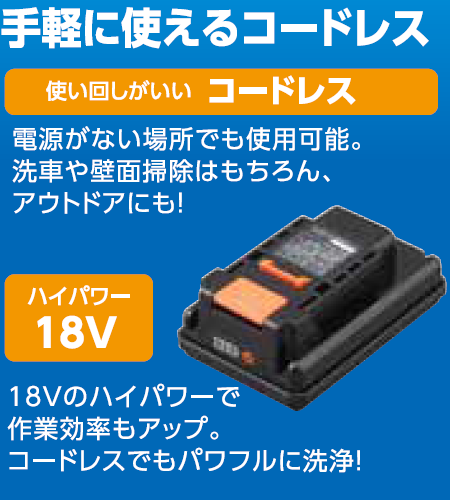 アイリスオーヤマ ウォッシャー コードレス