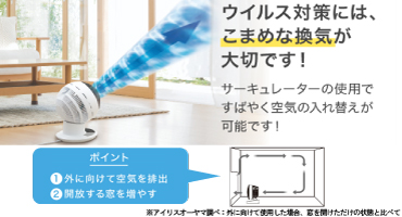 アイリス 大型サーキュレーター 換気