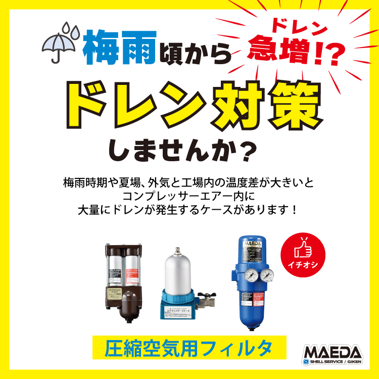前田シェル 圧縮空気用フィルター KV