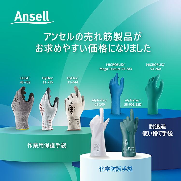 20251027【アンセル】売れ筋防護手袋KV