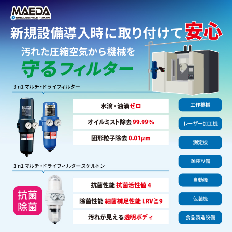 前田シェル　新規設備導入向けフィルター　キービジュアル