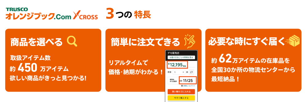 オレンジブック.Comクロス　３つの特長