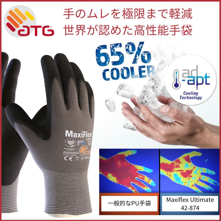 ATG社　ATG　世界一クールな手袋　マキシフレックス・アルティメイト ４２－８７４　